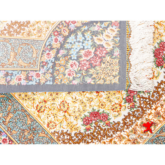 Medallion Design Silk Qum Rug - RQ5008 Medallion Design Silk Qum Rug - RQ5008