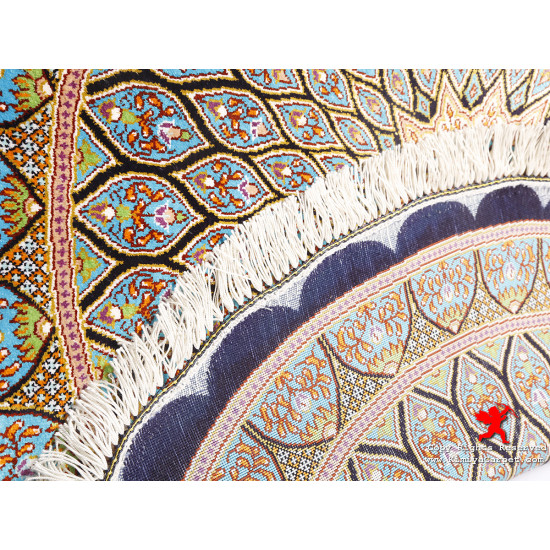 Medallion Design Silk Qum Rug - RQ5012 Medallion Design Silk Qum Rug - RQ5012