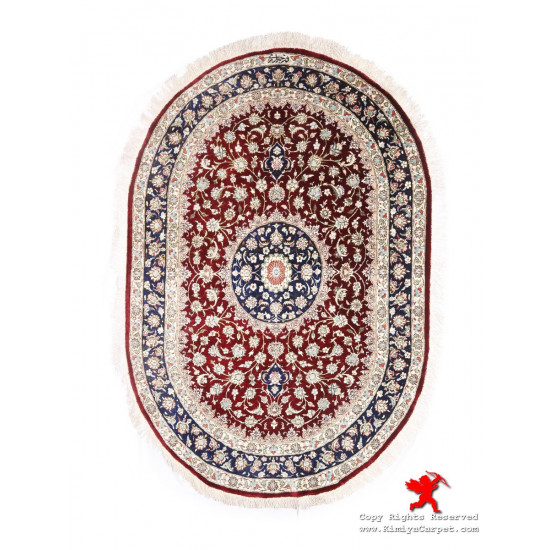 Medallion Design Silk Qum Rug - RQ5013 Medallion Design Silk Qum Rug - RQ5013