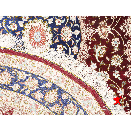 Medallion Design Silk Qum Rug - RQ5013 Medallion Design Silk Qum Rug - RQ5013