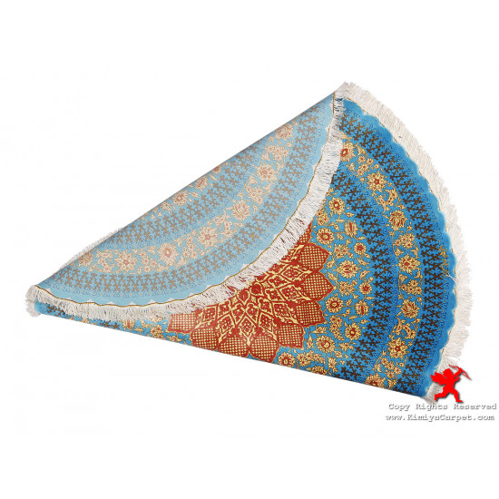 Medallion Design Silk Qum Rug - RQ5014 Medallion Design Silk Qum Rug - RQ5014