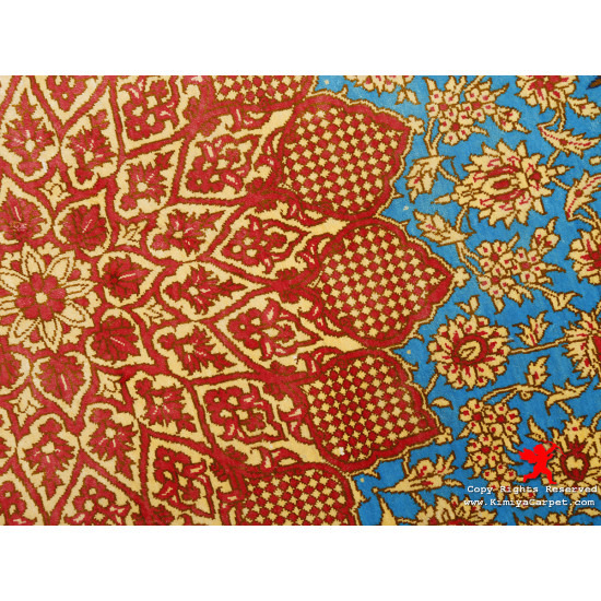 Medallion Design Silk Qum Rug - RQ5014 Medallion Design Silk Qum Rug - RQ5014