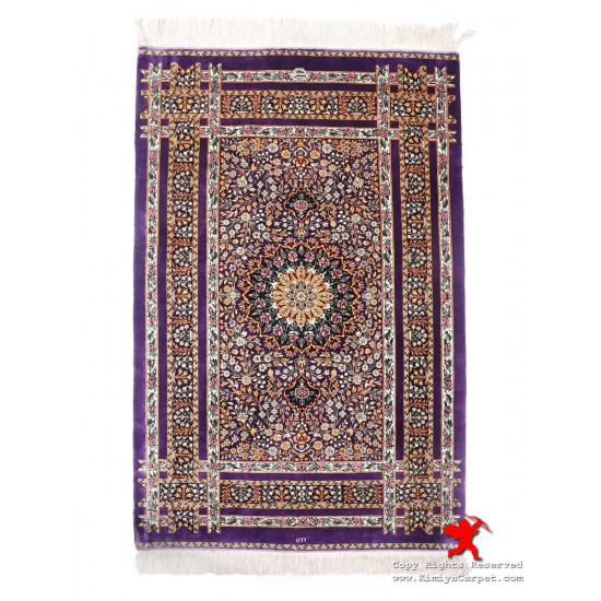 Medallion Design Silk Qum Rug - RQ5015 Medallion Design Silk Qum Rug - RQ5015