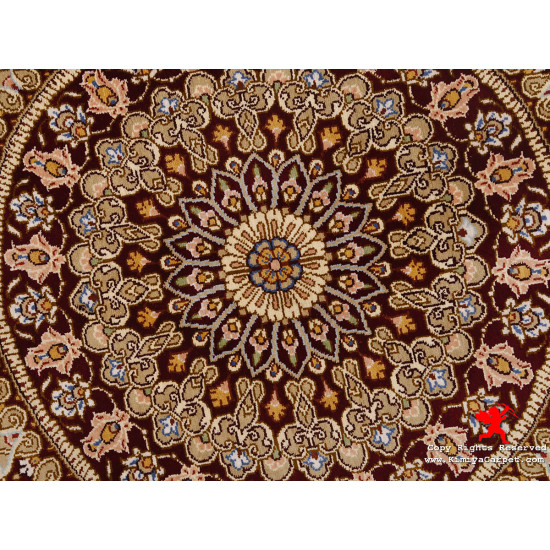 Medallion Design Silk Qum Rug - RQ5016 Medallion Design Silk Qum Rug - RQ5016