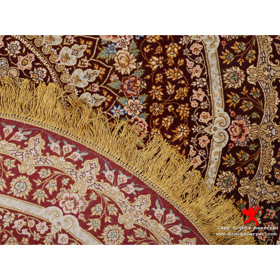 Medallion Design Silk Qum Rug - RQ5016 Medallion Design Silk Qum Rug - RQ5016