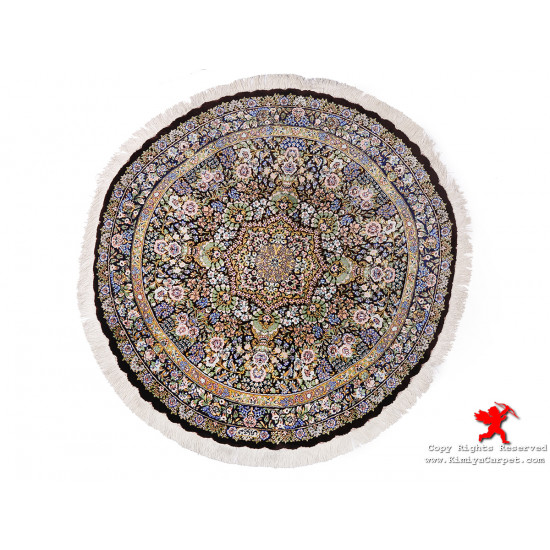 Medallion Design Silk Qum Rug - RQ5017 Medallion Design Silk Qum Rug - RQ5017