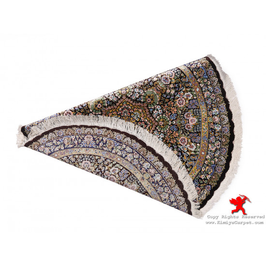 Medallion Design Silk Qum Rug - RQ5017 Medallion Design Silk Qum Rug - RQ5017