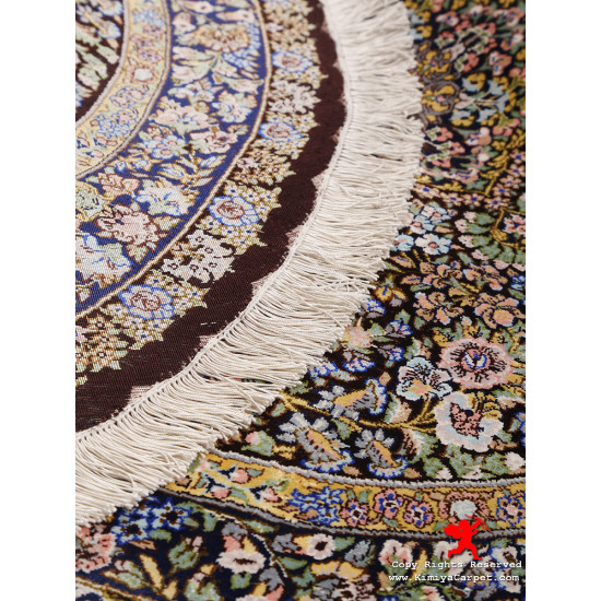 Medallion Design Silk Qum Rug - RQ5017 Medallion Design Silk Qum Rug - RQ5017