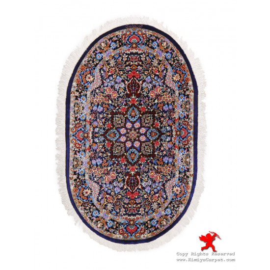 Medallion Design Silk Qum Rug - RQ5018 Medallion Design Silk Qum Rug - RQ5018