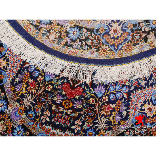 Medallion Design Silk Qum Rug - RQ5018 Medallion Design Silk Qum Rug - RQ5018