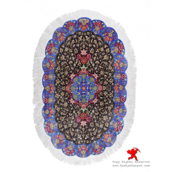 Medallion Design Silk Qum Rug - RQ5019 Medallion Design Silk Qum Rug - RQ5019