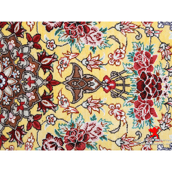 Medallion Design Silk Qum Rug - RQ5020 Medallion Design Silk Qum Rug - RQ5020