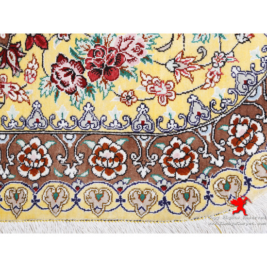 Medallion Design Silk Qum Rug - RQ5020 Medallion Design Silk Qum Rug - RQ5020
