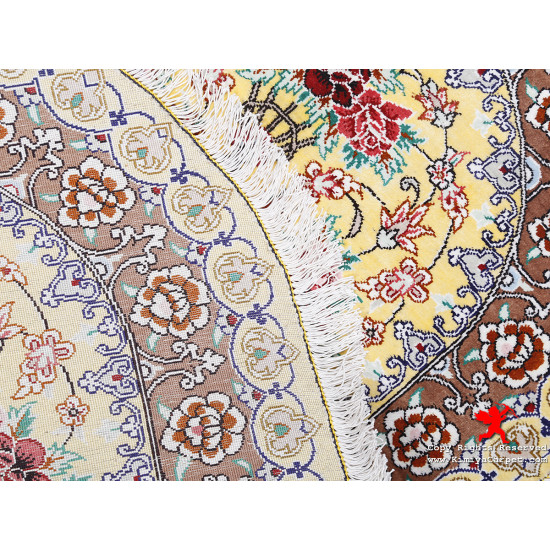 Medallion Design Silk Qum Rug - RQ5020 Medallion Design Silk Qum Rug - RQ5020