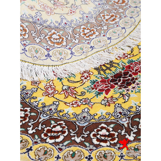 Medallion Design Silk Qum Rug - RQ5020 Medallion Design Silk Qum Rug - RQ5020