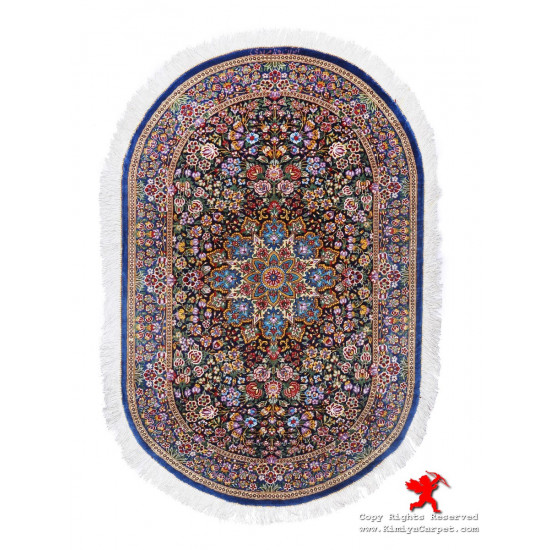 Medallion Design Silk Qum Rug - RQ5021 Medallion Design Silk Qum Rug - RQ5021