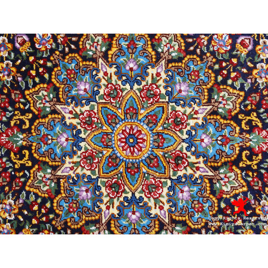 Medallion Design Silk Qum Rug - RQ5021 Medallion Design Silk Qum Rug - RQ5021