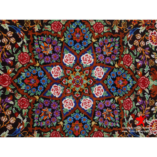 Medallion Design Silk Qum Rug - RQ5022 Medallion Design Silk Qum Rug - RQ5022