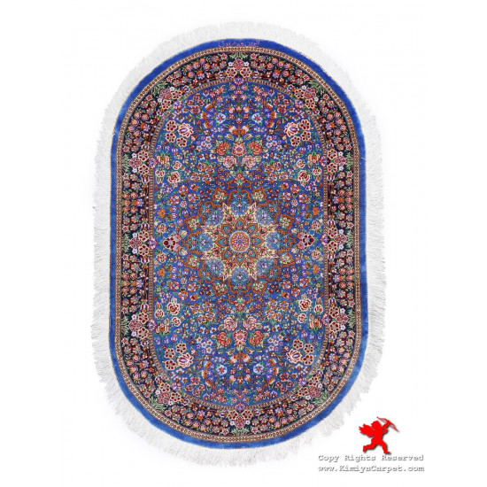 Medallion Design Silk Qum Rug - RQ5023 Medallion Design Silk Qum Rug - RQ5023
