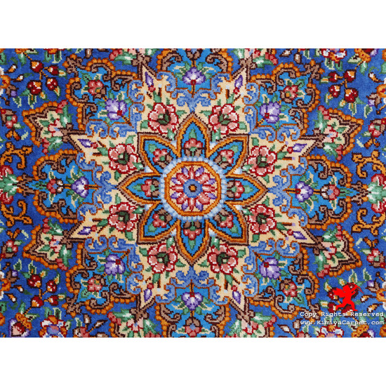 Medallion Design Silk Qum Rug - RQ5023 Medallion Design Silk Qum Rug - RQ5023
