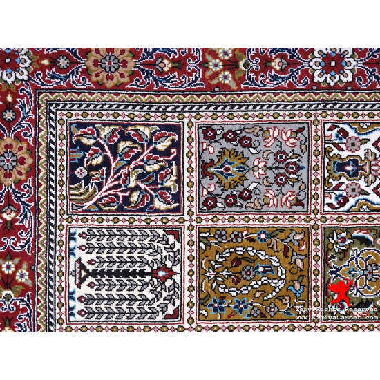 Kheshti Design Silk Qum Rug - RQ5029 Kheshti Design Silk Qum Rug - RQ5029