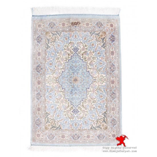 Medallion Design Silk Qum Rug - RQ5030 Medallion Design Silk Qum Rug - RQ5030
