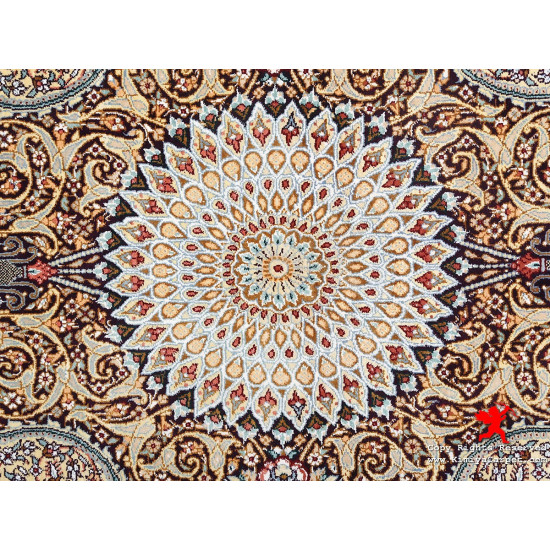 Medallion Design Silk Qum Rug - RQ5039 Medallion Design Silk Qum Rug - RQ5039