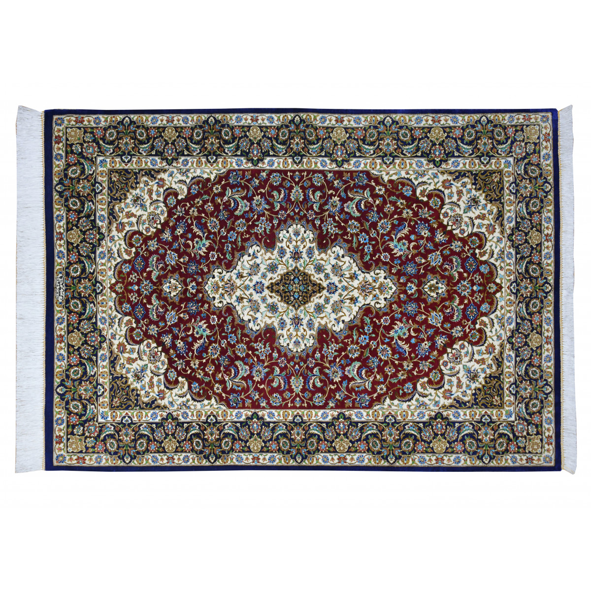 メダリオンデザイン パターン | ウールイスファハン絨毯  | RI6001