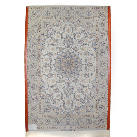 Medalion Eslimi Design Silk & Wool Isfahan Persian Rug - RI5001 Medalion Eslimi Design Silk & Wool Isfahan Persian Rug - RI5001