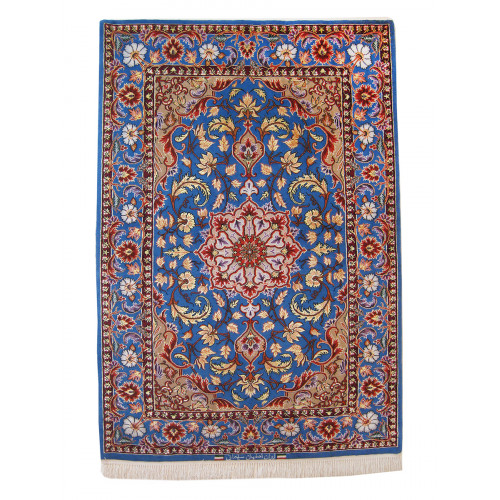 Medalion Design Silk & Wool Isfahan Persian Rug  -  RI5002