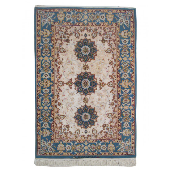 Medalion Design Silk & Wool Isfahan Persian Rug - RI5003 Medalion Design Silk & Wool Isfahan Persian Rug - RI5003
