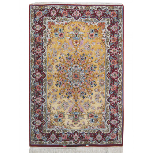 Medalion Design Silk & Wool Isfahan Persian Rug  -  RI5004