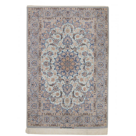 Medalion Design Silk & Wool Isfahan Persian Rug - RI5005 Medalion Design Silk & Wool Isfahan Persian Rug - RI5005