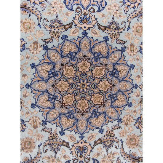 Medalion Design Silk & Wool Isfahan Persian Rug - RI5005 Medalion Design Silk & Wool Isfahan Persian Rug - RI5005