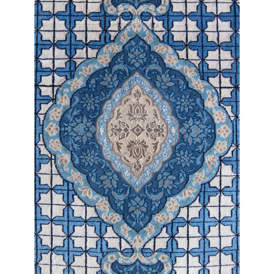 Medalion Design Silk & Wool Isfahan Persian Rug - RI5011 Medalion Design Silk & Wool Isfahan Persian Rug - RI5011