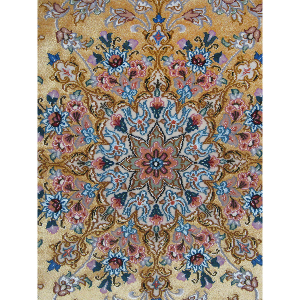 Medalion Design Silk & Wool Isfahan Persian Rug  -  RI5016