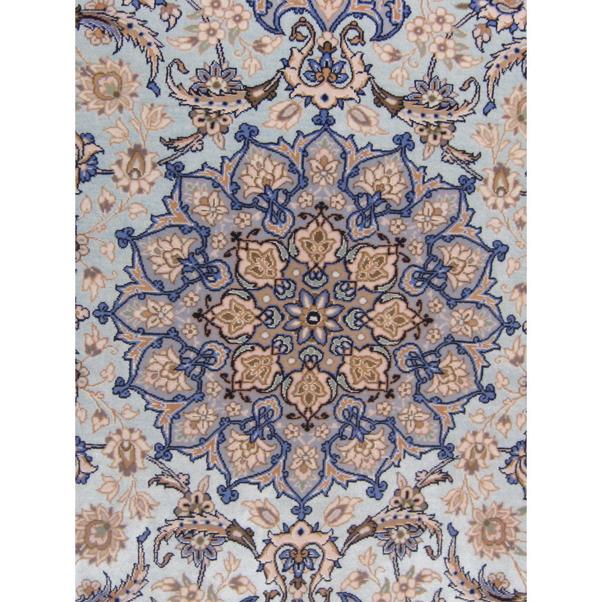 Medalion Design Silk & Wool Isfahan Persian Rug  -  RI5018
