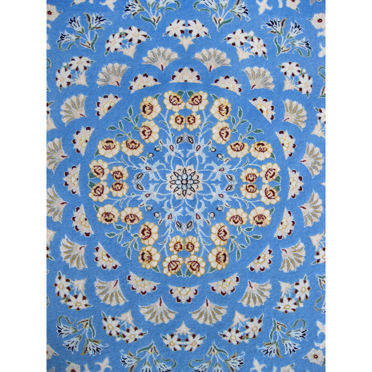 Medalion Design Silk & Wool Isfahan Persian Rug  -  RI5019
