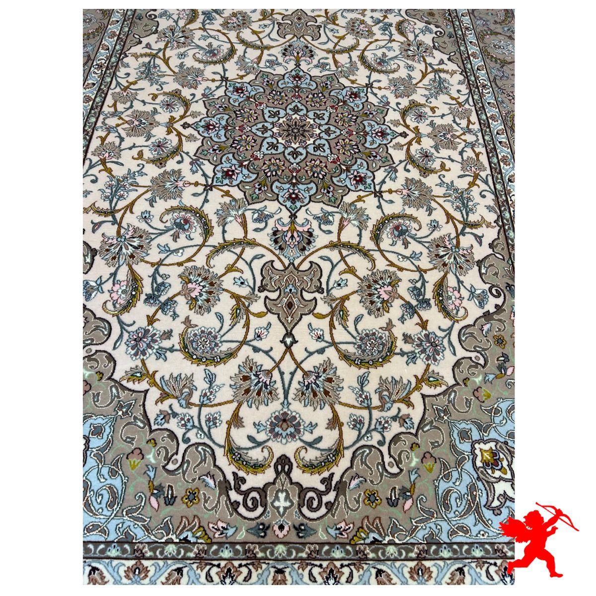 Handmade Silk | Isfahan Persian Rug | RI8007 | Kimiya Gallery Handmade Silk | Isfahan Persian Rug | RI8007 | Kimiya Gallery