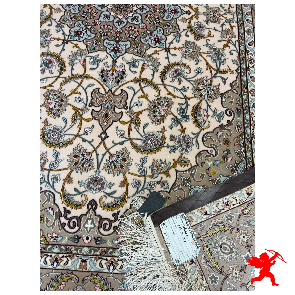 Handmade Silk | Isfahan Persian Rug | RI8007 | Kimiya Gallery Handmade Silk | Isfahan Persian Rug | RI8007 | Kimiya Gallery