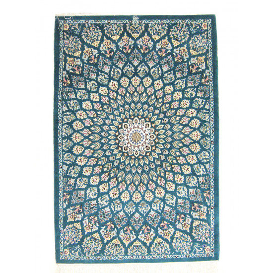 Gonbadi Design Wool & Cotton Nain Persian Rug - RN5002 Gonbadi Design Wool & Cotton Nain Persian Rug - RN5002