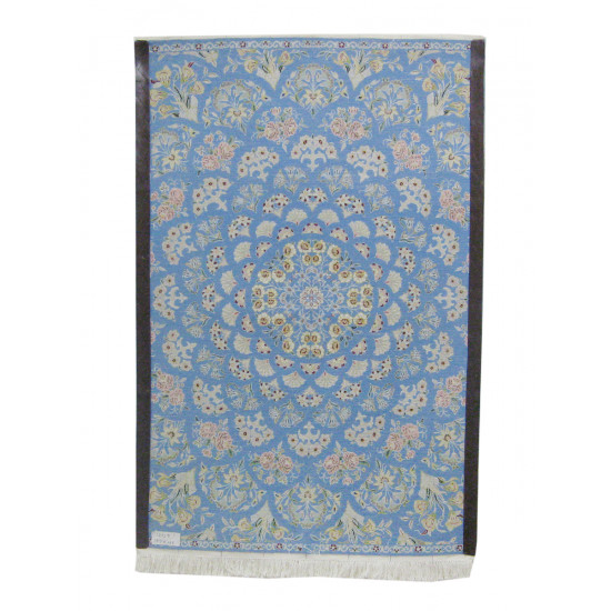 Gonbad Medallion Design Wool & Cotton Isfahan Persian Rug - RN5007 Gonbad Medallion Design Wool & Cotton Isfahan Persian Rug - RN5007