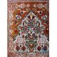 Elegant Kheshti Design Silk Qum Rug - RQ4051 Elegant Kheshti Design Silk Qum Rug - RQ4051
