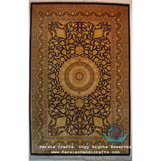 Medallion Design Silk Qum Rug - RQ4052 Medallion Design Silk Qum Rug - RQ4052