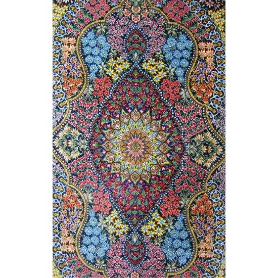 Medallion Design Silk Qum Rug - RQ4057 Medallion Design Silk Qum Rug - RQ4057