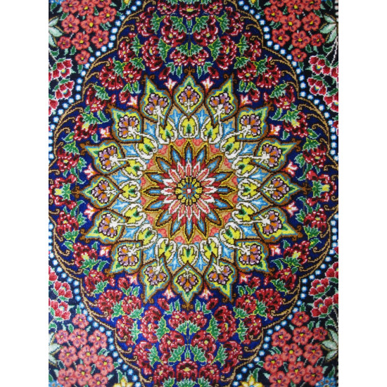Medallion Design Silk Qum Rug - RQ4057 Medallion Design Silk Qum Rug - RQ4057