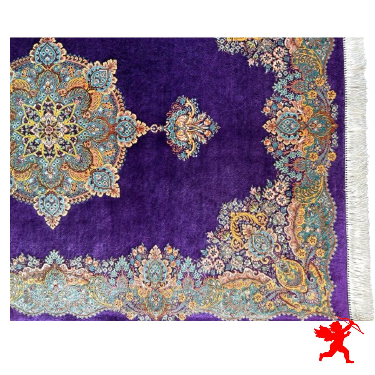 Handmade Silk | Qum Persian Rug | RQ8028 | Kimiya Gallery